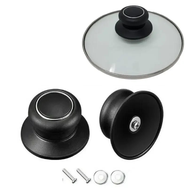 Description Picture 2 of item2Pcs Replacement Knob Handle For Glass Lid Knob Handle Stainless Steel Pot Pan Cover Cookware Handle Accessories Kitchen Tools