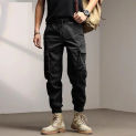 Hot New Autumn Hiking Cargo Pants Male Trousers Outdoor Overalls Slight Stretch Solid Color With Multiple Pockets