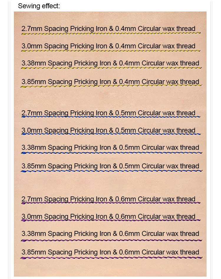 Description Picture 5 of item0.4mm 0.5mm 0.6mm Waxed Polyester Thread Cord Bracelet Wax Coated Twist String for Jewelry Making String Making Leather Sewing