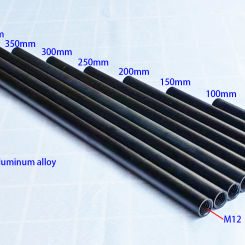 New design part Black Aluminum Alloy 15mm Rod - 5cm 10cm 15cm 20cm 25cm 30cm 35cm 40cm 45cm 50cm fr 15mm Rod Rail Support System