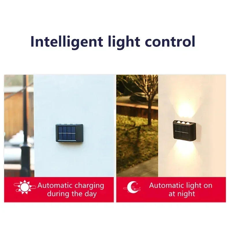 Description Picture 4 of itemOutdoor Solar LED Wall Lights Waterproof Led Solar Lamp Up And Down Luminous Lighting For Garden Balcony Yard Street Decor Lamps