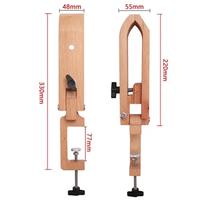 Description Picture 3 of itemFoldable Wooden Clamp Adjustable Wood Leather Craft Hand Stitching For Pony Lacing Sewing DIY Tools Lacing Sewing DIY Tools