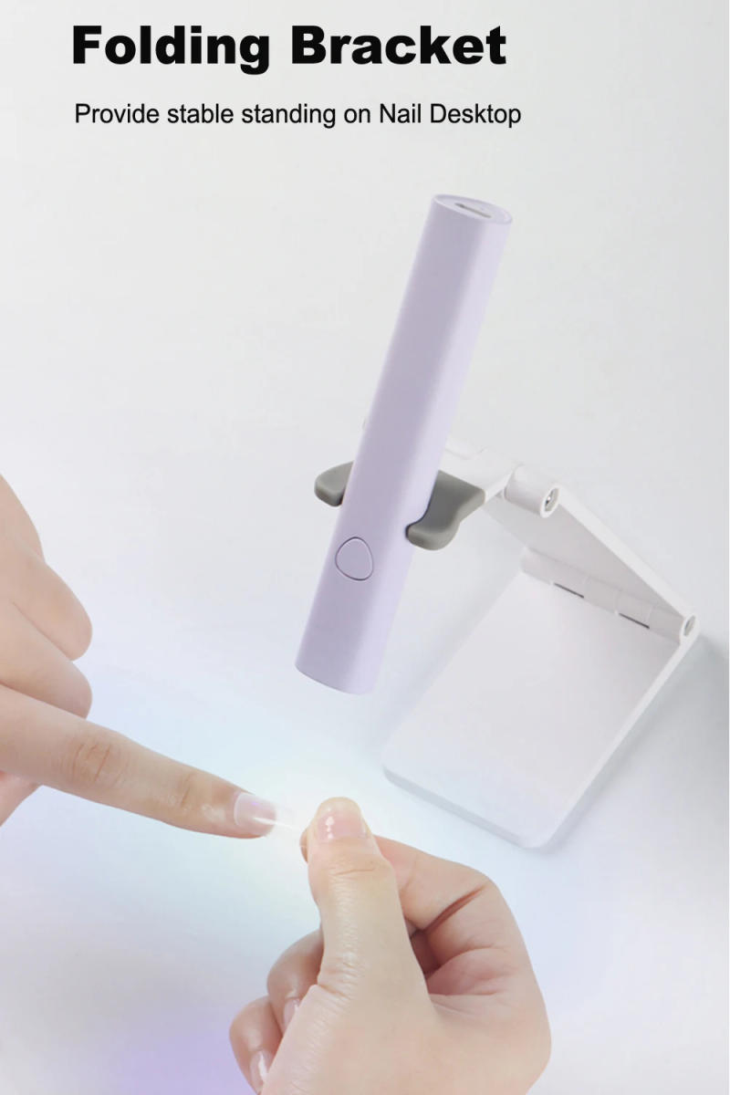 Description Picture 3 of itemHandheld Nail Lamp Quick Dry Mini Nail Dryers with Bracket Rechargeable UV LED Lamp For Nails Portable Gel Lamp UV Nail Art Tool