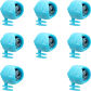 blue 8pcs