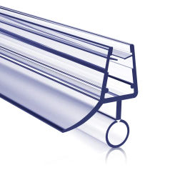 2pcs 50cm PVC Shower Screen Seal Strip 6/8/10mm Bathroom Frameless Water Deflector Door Bottom Weatherstrip