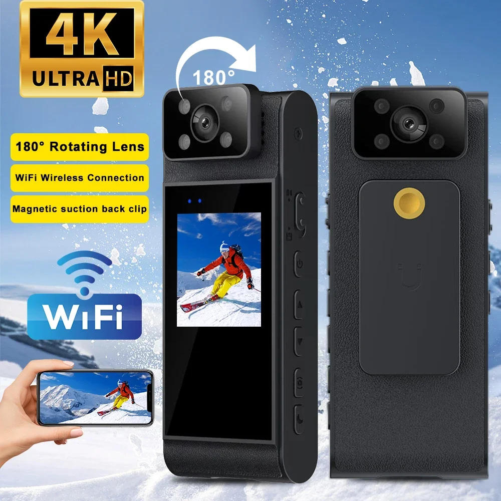 Description Picture 2 of itemWifi 4K HD Mini Camera Portable Digital Video Recorder Body Camera Night Vision DVR Miniature Camcorder New 2024