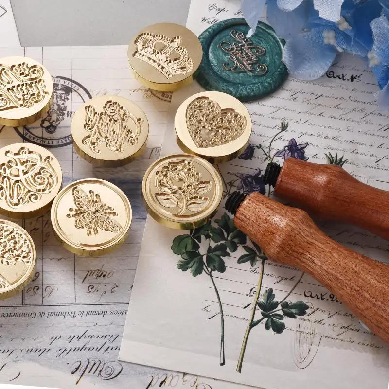 Description Picture 5 of itemStamp Flowers Photo Frame Wax Seal Head Vintage Photos Sealing Stamp Head For Cards Envelopes Wedding Invitations Scrapbooking