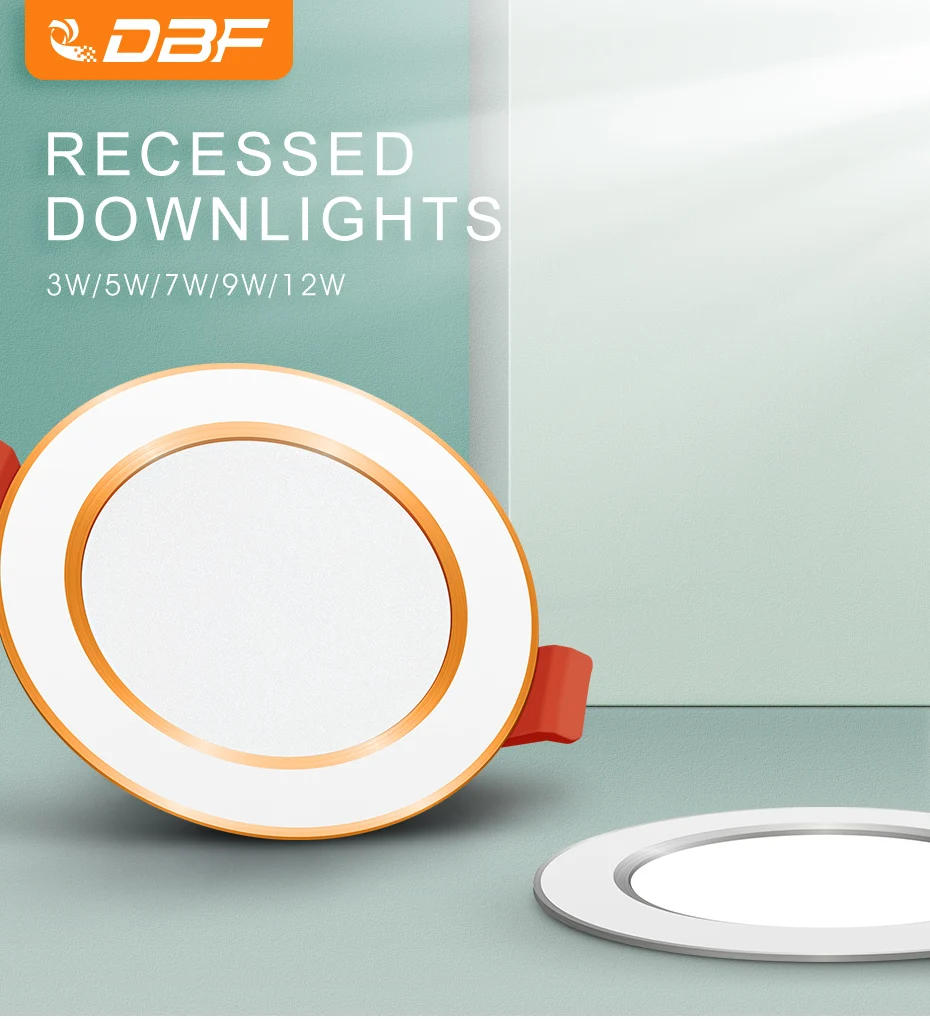 Description Picture 4 of itemRound Led Downlight SMD 2835 LED Recessed Downlight 3W 5W 7W 9W 12W Driverless AC220V Ceiling Spot Light Indoor Lighting