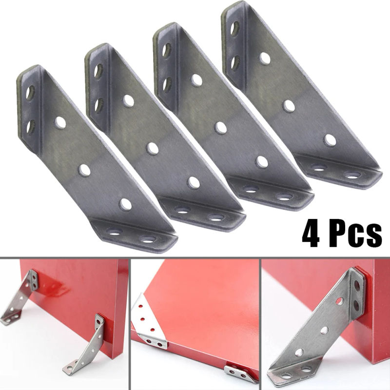 Description Picture 3 of itemHigh Quality Corner Brackets Protector Stainless Steel Tripod 2mm 4PCS Electroplating Process Furniture Corner