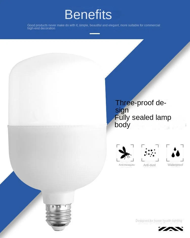 Description Picture 2 of itemLED Bulb Lamp Energy-Saving Bulb Light E27 5W 10W 15W 20W 30W 40W 50W 60W 80W220V White 6000K SMD Lighting Lamp for Living Room