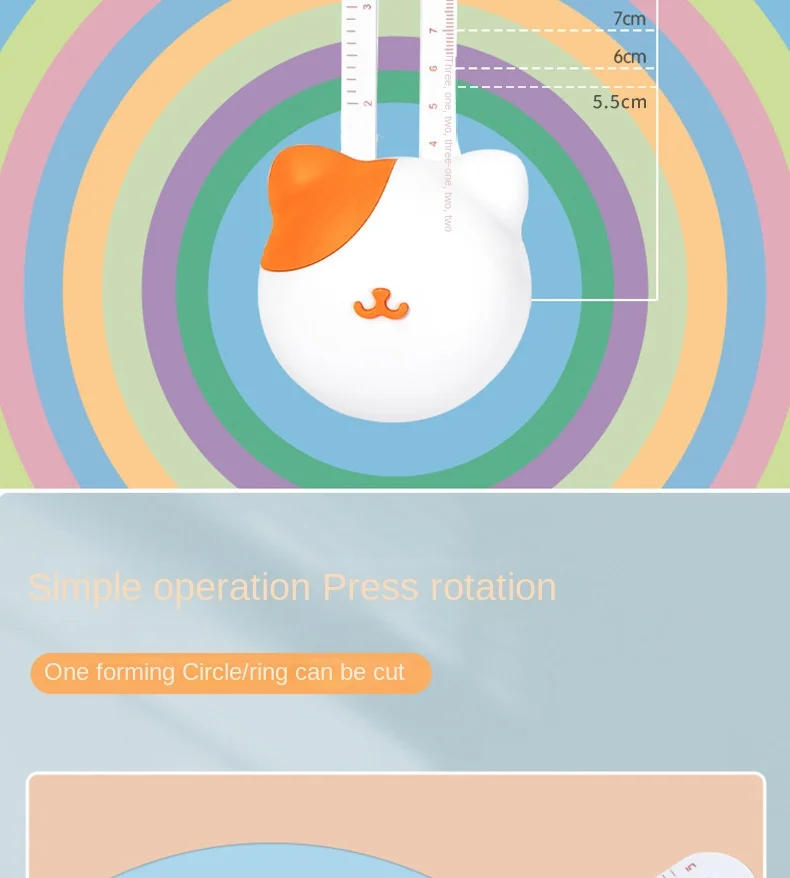 Description Picture 4 of item360° Rotarys Adjustable Cutting Round Knife Multi-Purpose Circle Cutter Journal Photo Scrapbooking Paper Circular Cutting Tools