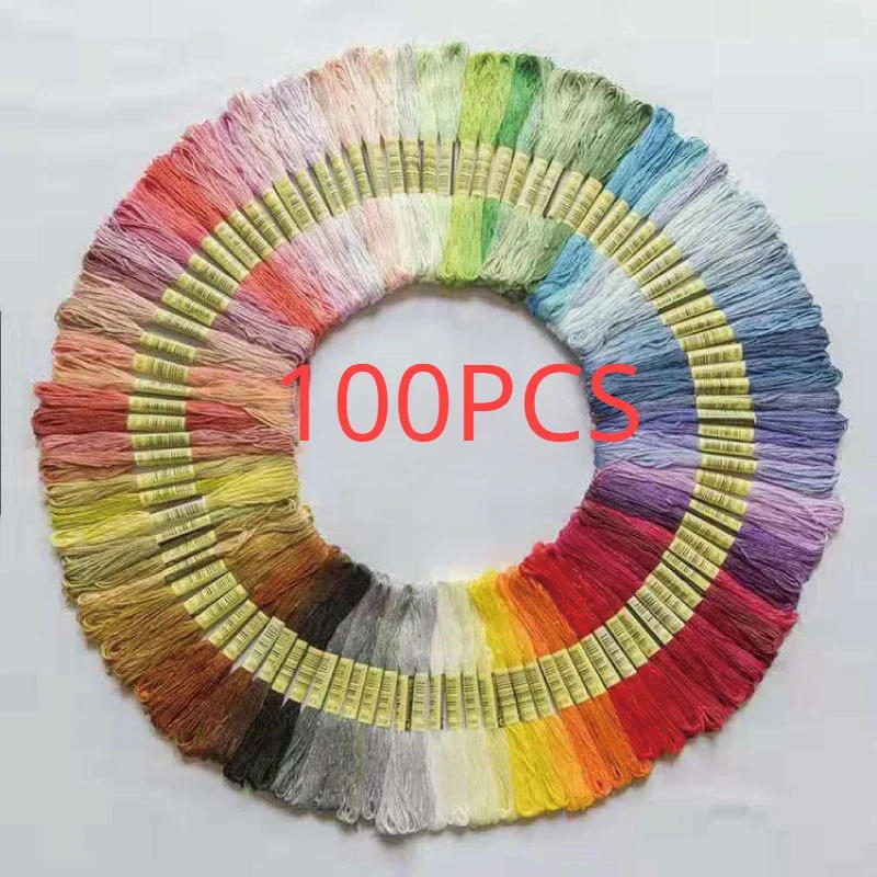 Description Picture 3 of itemCross Stitch Cotton Embroidery Thread Floss, Sewing Skeins Craft, Similar to DMC, New Cross Stitch, Not Repeat, 2023, 12, 24, 36