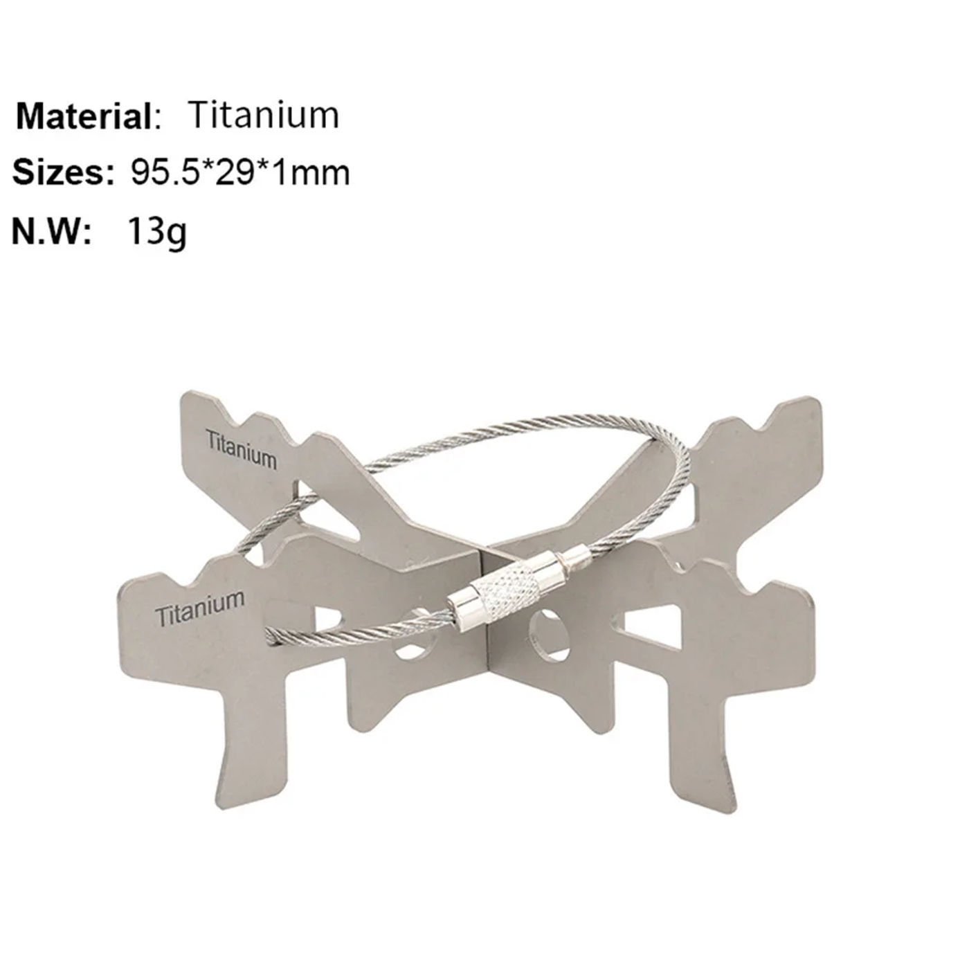 Description Picture 5 of itemLight Cross Stand Stove Rack Pot Support Titanium Camping Supplies Cooking Bracket Efficiently Burn Multi-fuel High Quality