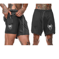 Summer double-layer quick drying and breathable men's shorts for sports training and running sports shorts