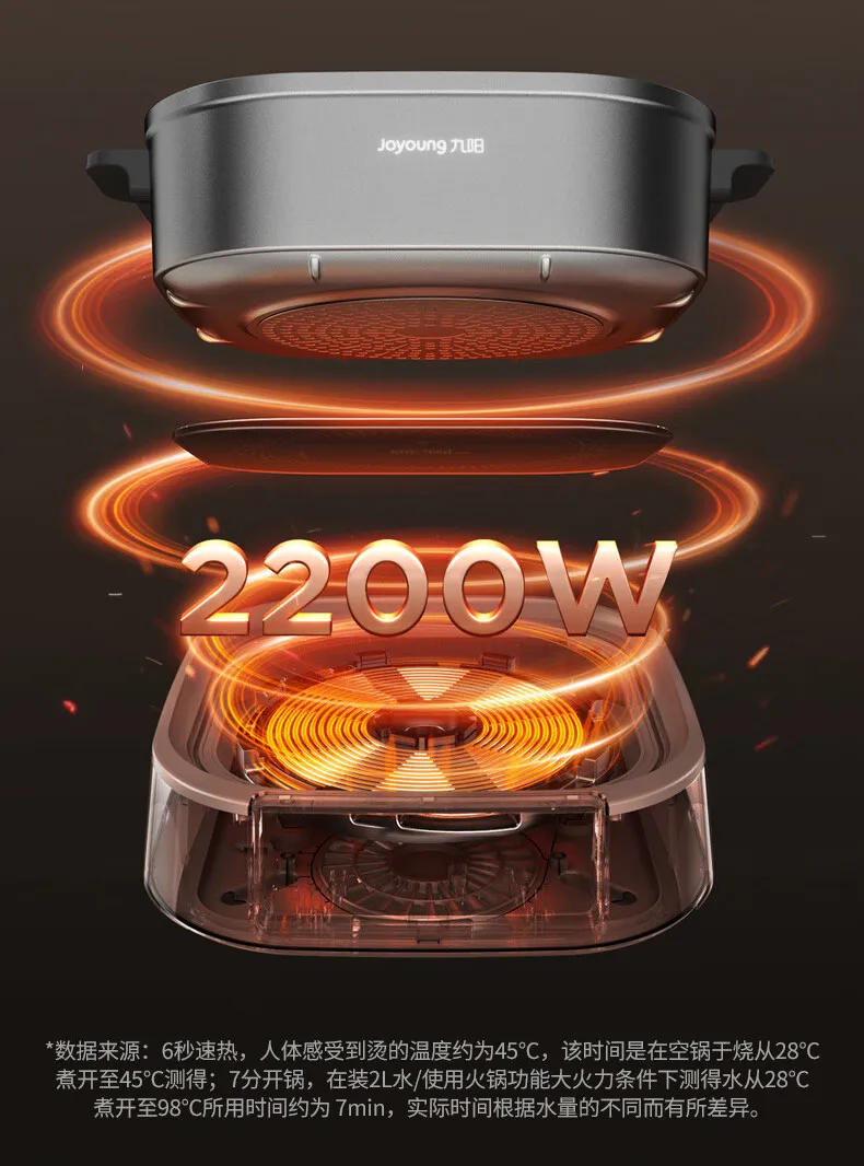 Description Picture 5 of itemJoyoung Multi Cookers heating Yuanyang electric hot pot 6L large capacity household power 2200W intelligent Cooking Appliances