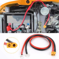 XT60 female head turn M8 O terminal silicone tinned copper wire 10AWG 50cm for car and ship battery solar panel connection cable