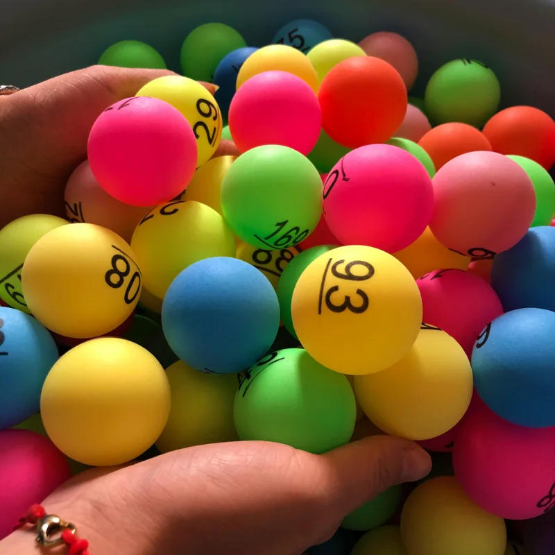 Description Picture 3 of item100pcs/bag Colorful Numbers Ping Pong Balls 40mm Table Tennis Mixed Colors Balls for Entertainment Lottery Family Games Activity