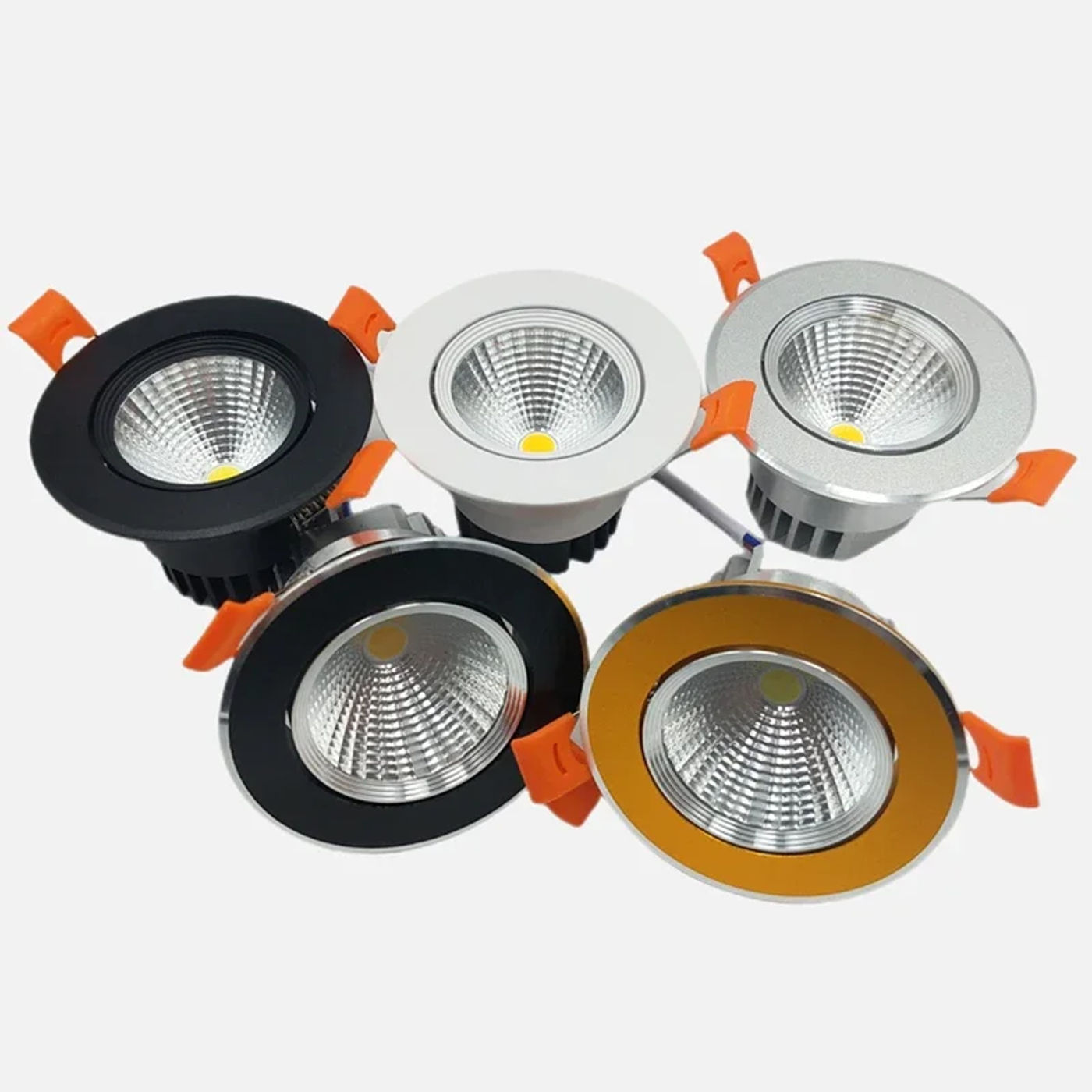 Description Picture 6 of itemCRI90 Dimmable Embedded LED Downlights Angle Adjustable AC90-260V 5W/7W9W12W/15W18W20W Aluminum COB Spotlights Ceiling lamp