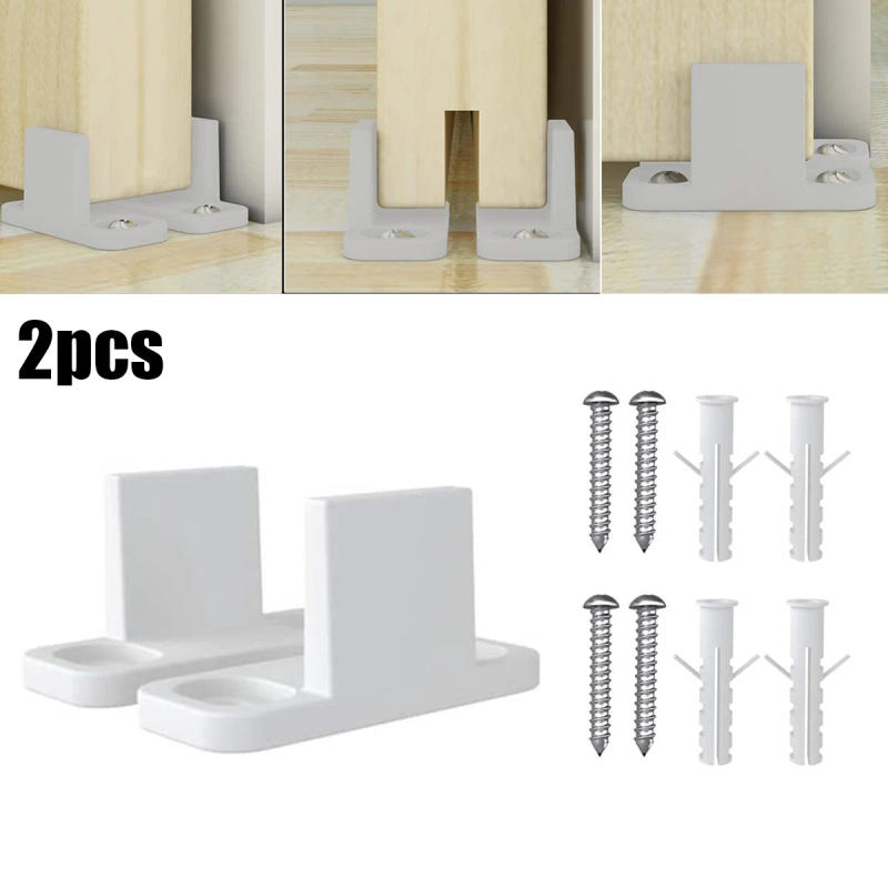Description Picture 2 of item2pcs Plastic Barn Door Guides L-Guide Floor Guide Replacement For Sliding Barn Door Ail Floor Guide Roller Locker Home Hardware