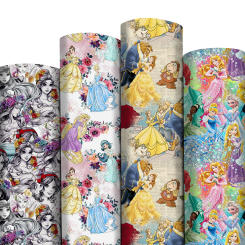 Cartoon Print Lychee Texture Faux Leather Sheet Disney Princess Jasmine Synthetic Leatherette Vinyl Fabric For DIY Accessories