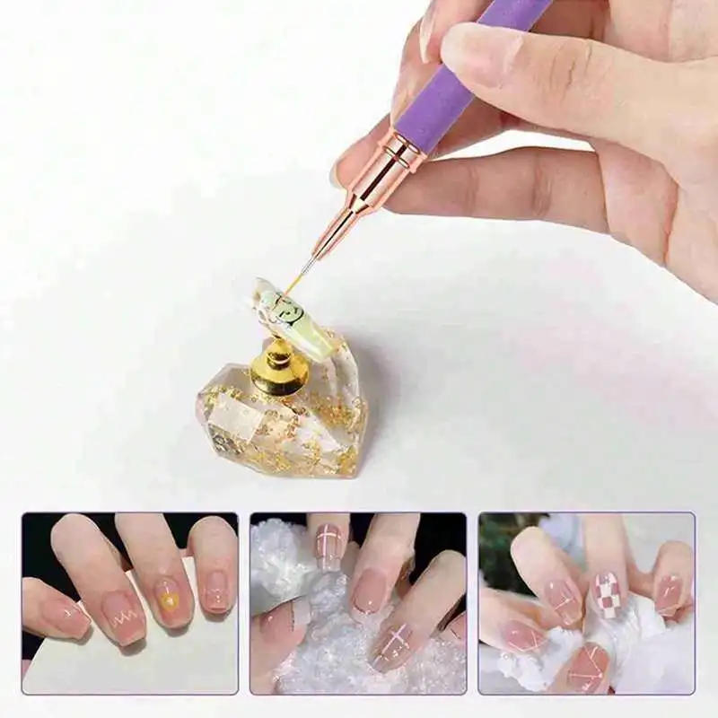 Description Picture 6 of itemNail Art Liner Brushes Set Elongated Lines Striping Drawing UV Gel Painting Nail Design Pen Professional Manicure Tool