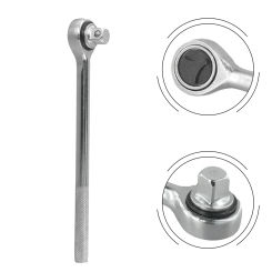 1/4" 3/8" 1/2" High Torque Ratchet Wrench Socket H Handle Chrome Vanadium Steel Quick Release Square Head Spanner Hand Tools