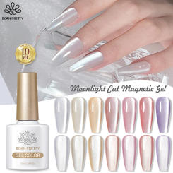 BORN PRETTY 10ml Yellow Blue Auroras Cat Magnetic Gel Shining Tears of Angels Strong Magnet Nail Polish Soak Off UV Gel Nail Va