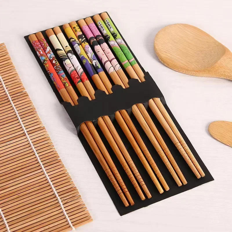 Description Picture 6 of item9PCS/set Sushi Making Kit Bamboo Sushi-Mat DIY Bamboo Sushi Maker Set Sushi-Curtain Rice Sushi Making Kits Roll Cooking Tool