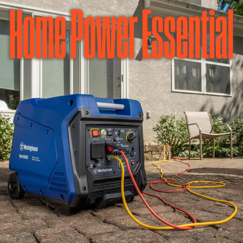 Description Picture 5 of itemPower Equipment 5000 Peak Watt Super Quiet Portable Inverter Generator Remote Electric Start with Auto Choke Gas Powered