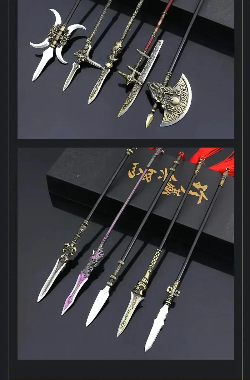 Description Picture 4 of itemRetro Mini Weapon Model Full Metal Jin Gu Bang Samurai Sword Model Ornament Game weapons role playing photo prop Children's Gift