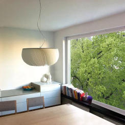 Modern Nordic LED Parchment Ceiling Pendant Light for Living Room Dining Room White Paper Hanging Lamp Home Decoration