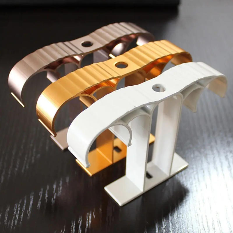 Description Picture 5 of item1Pcs Single Double Hang Curtain Rod Bracket Aluminum Alloy Furniture Hardware Hanger Hook Fixing Clip Crossbar Rod Support Clamp