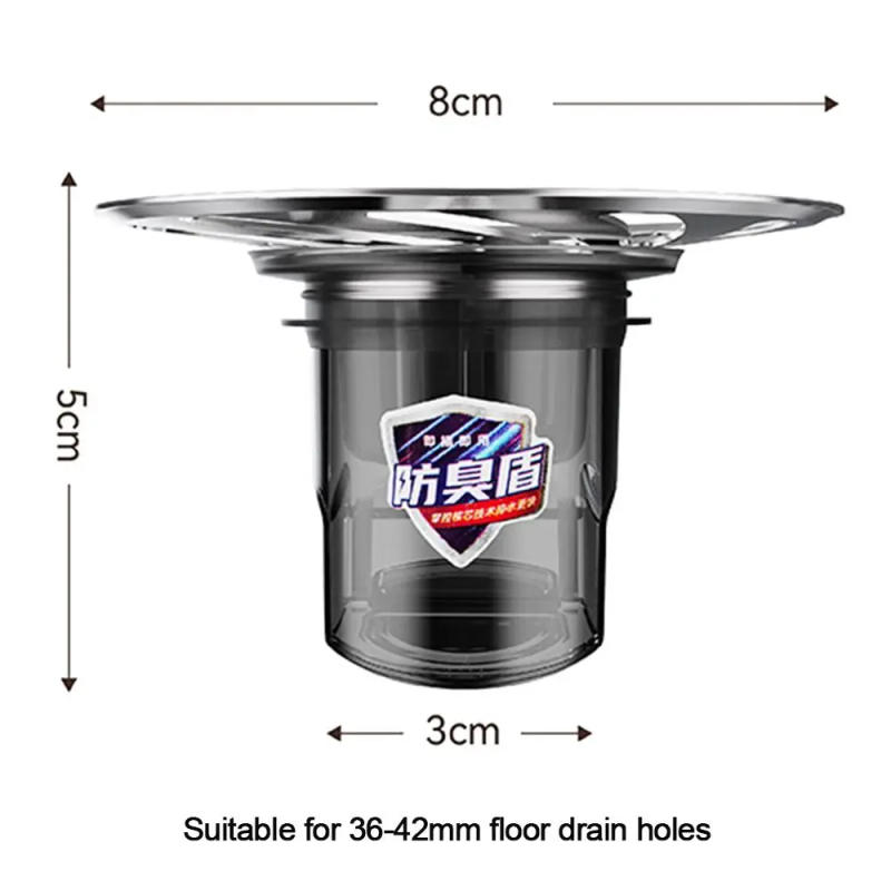 Description Picture 4 of itemAnti-odor Shower Floor Drain Core Anti Insect Backflow Preventer Sink Strainer Dectable Universal Fast Drainage Floor Drain