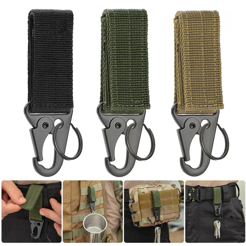 Description Picture 5 of itemOutdoor Multifunction Tactical Hanging Buckles Nylon Webbing Belt Triangle Buckle Climbing Tool Accessory Carabiner Keychain 1pc