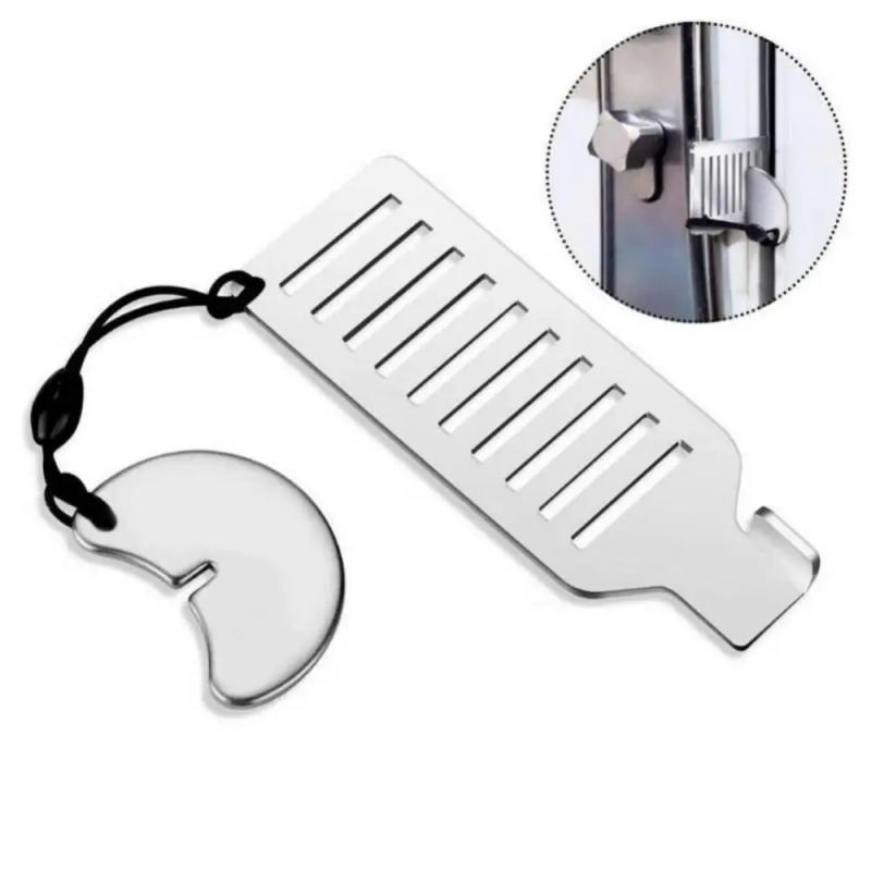 Description Picture 4 of itemPortable Door Lock Punch-free Security Door Locker Safety Latches Metal Lock Home Room Hotel Travel Anti Theft Door Stopper Tool