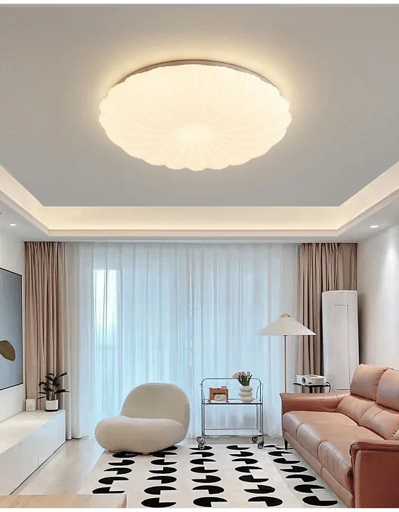 Description Picture 6 of itemNordic Bedroom Lamp Round Petal Ceiling Lamps Simple Warm Romantic Children's Room Boys Girls Room Decoration Ceiling Lights LED