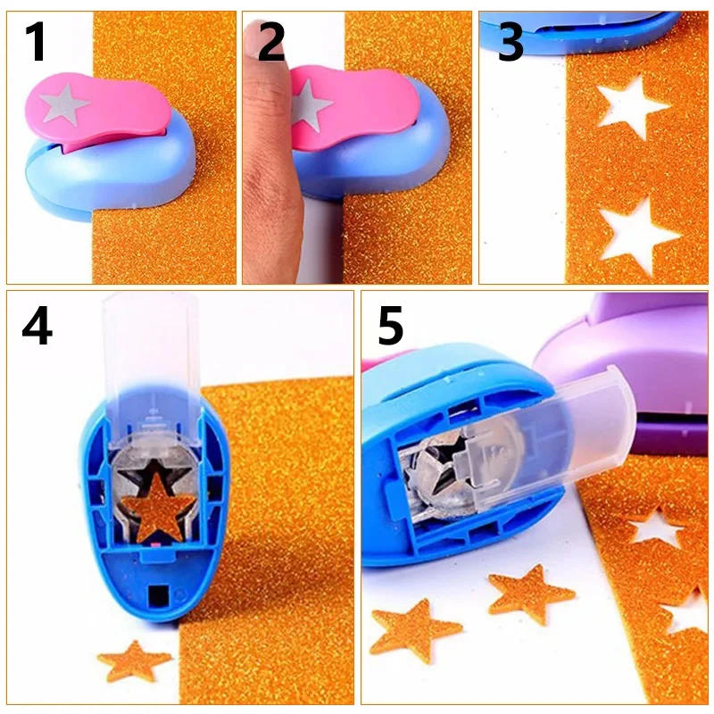 Description Picture 6 of itemScrapbook Punches Color DIY Sharper Embossing Punches Handmade Cutter Card Craft Flower Paper Punches Maker Kids