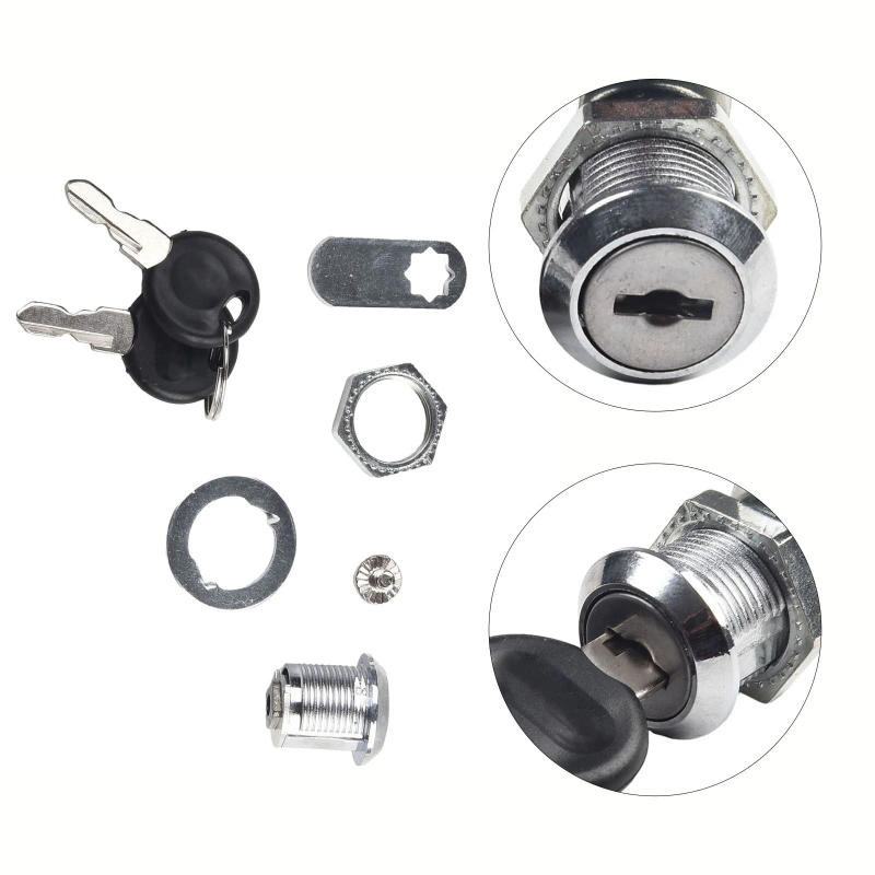 Description Picture 5 of item1 Pc Letter Box Cam Cylinder Locks Door Cabinet Mailbox Drawer Cupboard With 2 Keys Security Furniture Locks 16mm 25mm 30mm