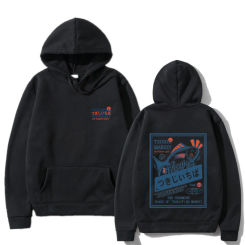 High Quality Men Hoodies Sweatshirts Japanese Kanji Puffer Fish Print Hoodie Men's Fall Winter Streetwear Oversized Men Clothing