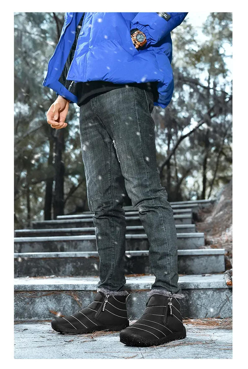 Description Picture 4 of itemSnow Boots Men's Winter Shoes Adult Men's Flat Shoes Waterproof Anti Slip Durable Cotton Shoes Ski Boots, Men's Shoes Brand 2023