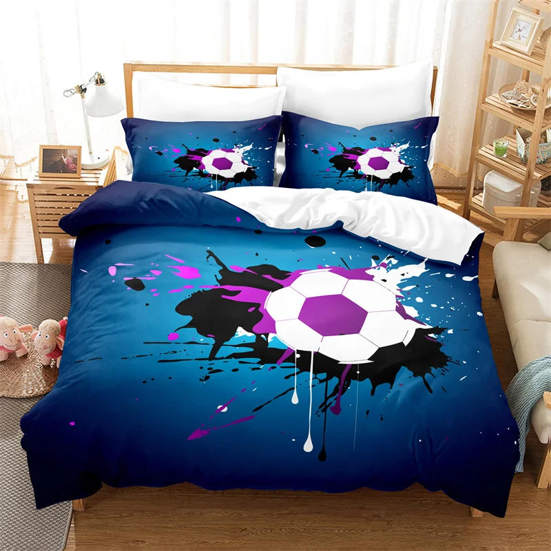 Description Picture 5 of itemFootball Bedding Set Competitive Sports Boy Duvet Cover Set King Quilt Cover Youth Children's Double Duvet Cover Bedding Set