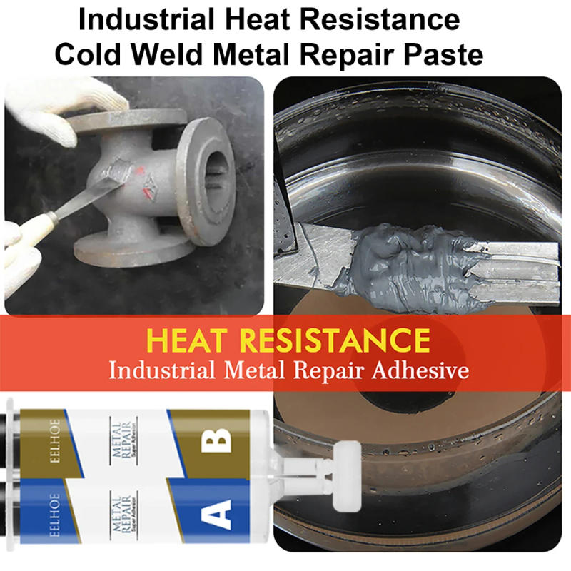Description Picture 4 of itemAB Metal Strength Glue Repair Iron Bonding Adhesion Heat Resistance Cold Weld Metal Repair Adhesive Agent Caster Glue Weld Tool