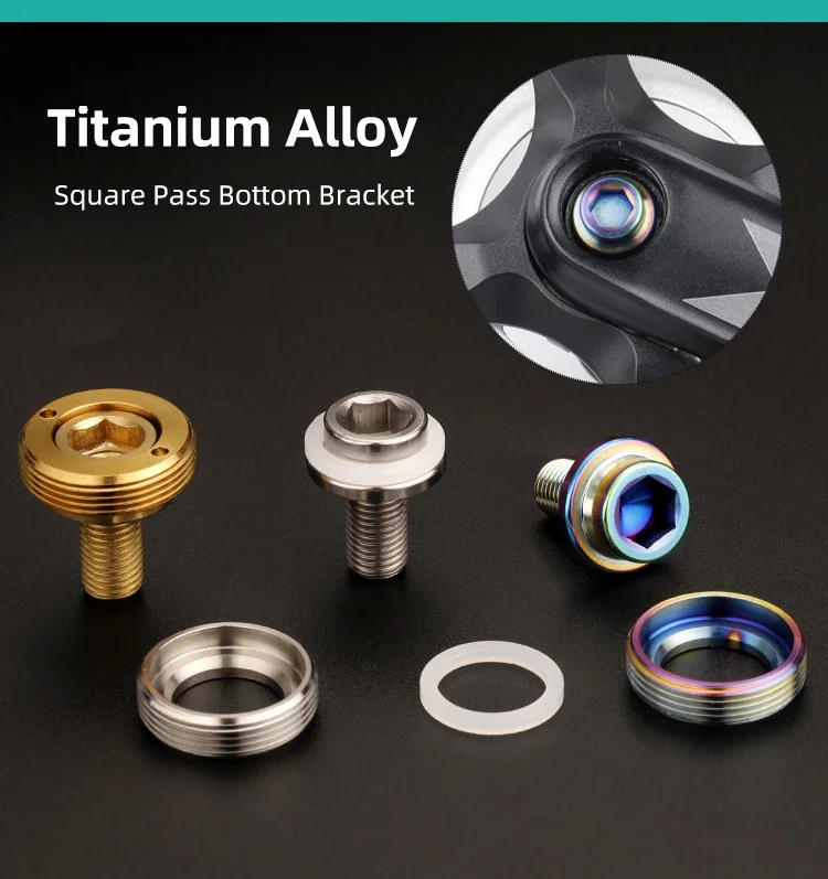Description Picture 2 of itemDeemount Bicycle Square Taper Bottom Bracket Fixing Screws M8*15mm Titanium Alloy Ti Bolts for MTB Road Folding Bike BB