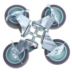 4 Pcs Light Industrial Casters Roller Wheels Stem For Furniture Legs Universal Plate Stainless Steel Swivel Chair