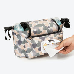Large Capacity Baby Stroller Hanging Bag Flip Wipes Storage Box Baby Diaper Bags Organizer Crossbody Shoulder Bag Mummy Bag Tote