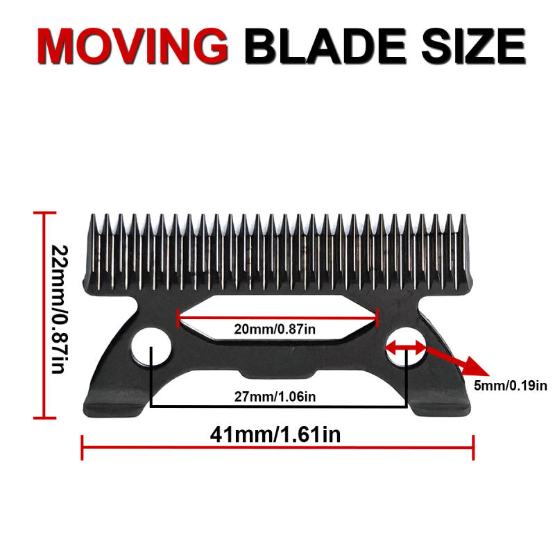 Description Picture 4 of itemBRDCLIP Blade Hair Clipper DLC FADE Blade Replacement M390 Steel Moving Blade for 8148 Madeshow M10 2020C VGR 001 003 Wmark X1