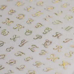 1pcs 5D Hot Stamping English Alphabet Nail Stickers DIY Manicure Self-Adhesive Gold Silver Letter Slider Nail Art Decora Decals