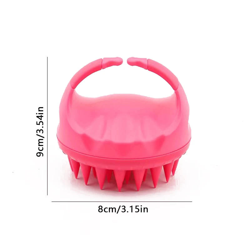 Description Picture 2 of itemScalp Massage Shampoo Brush for Hair Care Silicone Bath Brush Shampoo Shower Hair Comb Bath Ball Sponge Body Wash Bathroom Tool
