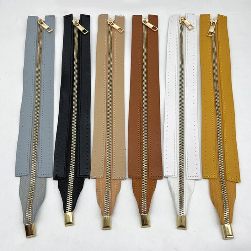 Description Picture 6 of item30cm PU Leather Zipper with Holes DIY Zipper Replacement Hardware Accessories