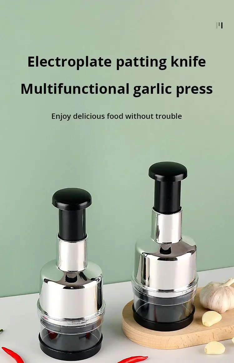 Description Picture 2 of itemPressed Garlic Chopper Handheld Slap Press Chopper Mincer for Nuts Efficient Onion Garlic Fruit Vegetable Tools Kitchen Gadgets